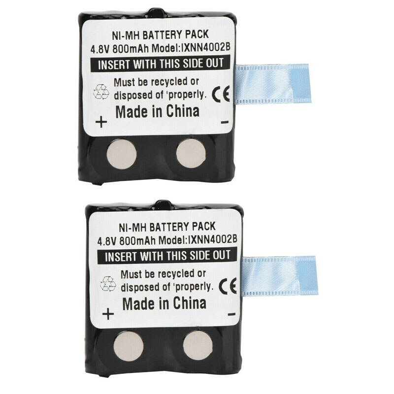 2 uds. De batería de NI-MH IXNN4002B de 800mAh para MOTOROLA TLKR T80 T80Ex XTR446 pmn4426 XT180 XTK446 TLKR T61 T81 T5 T6 T7 T8 T50 T60