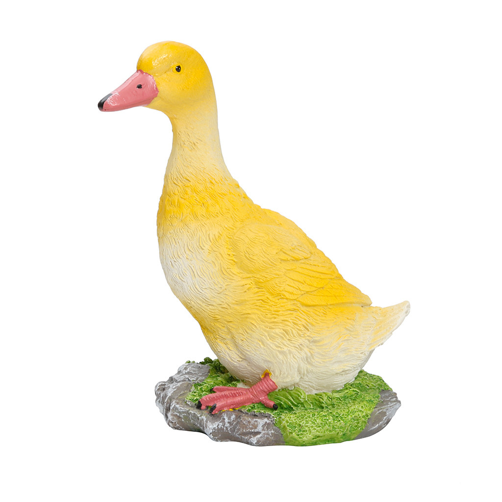 Petite résine canard Statue jardin cour Sculpture en plein air intérieur Art artisanat décor Jardineria Decoracion jardin Yard canard: Yellow 