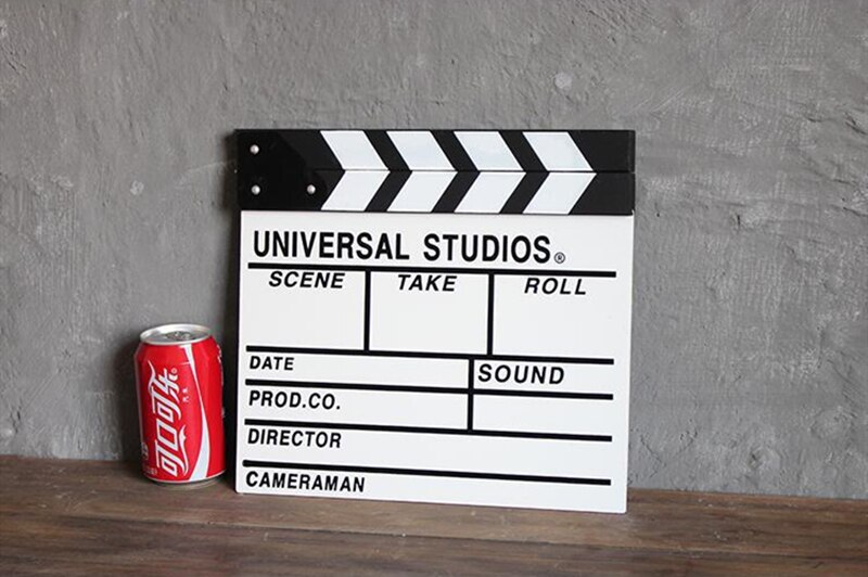 1 Uds Director de escena de vídeo Clapper Junta borrar seco Director TV Clip de película de acción pizarra gonorrea de corte a mano Prop