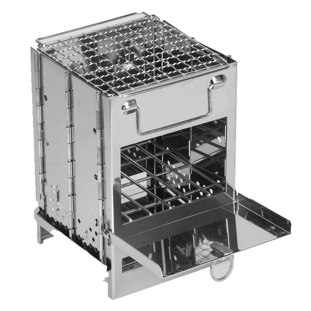 Mini Barbecue griglia Per Il Campeggio Esterno Coreano di Stile Del Giappone di Legno Quadrato Stufa di Alta Qualità In acciaio inox Forno con Borsa per il trasporto