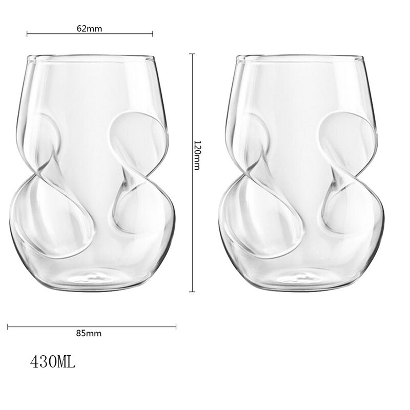 2pcs Rotate Whiskey Glass Whiskey Cocktail Drinking Wine Cup Tumbler Bottom Bar Glasses Vaso Gafas Caneca Brandy Couples: Default Title