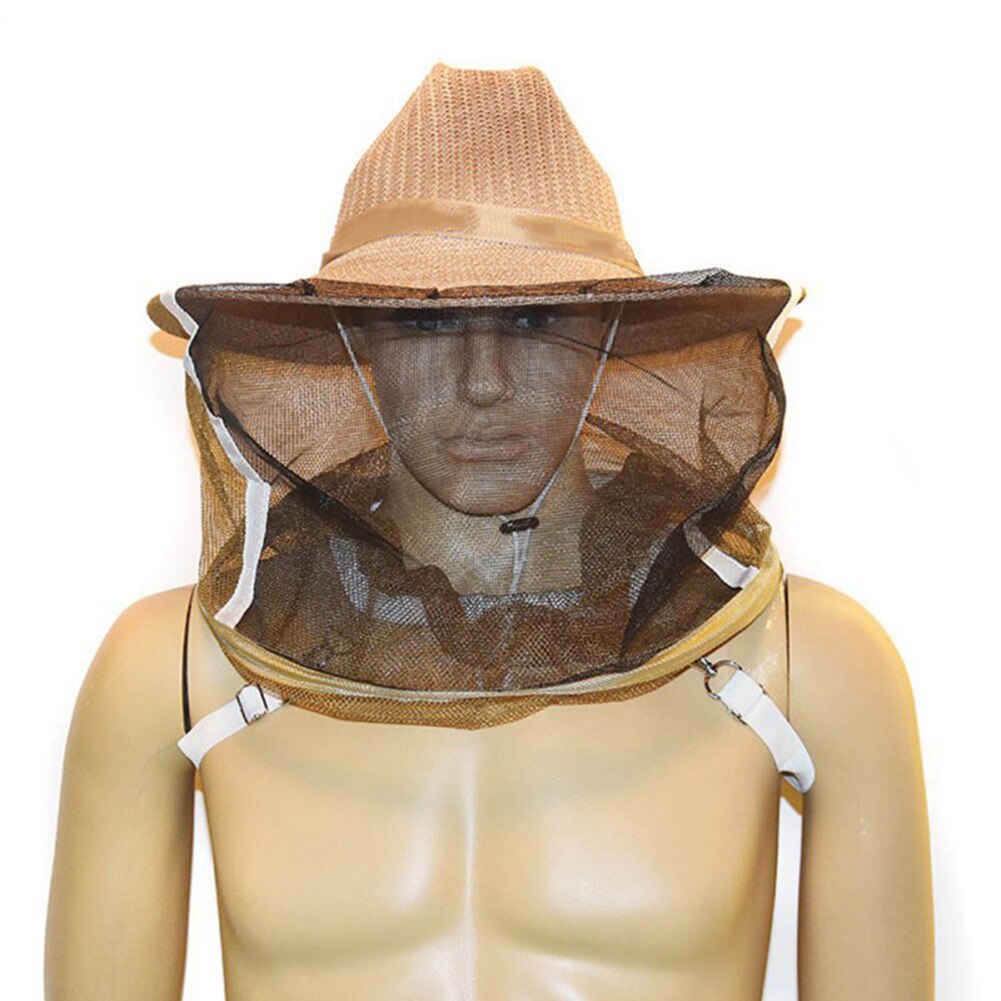 Gorro Protector de malla para abejas, Protector para la cara antiabejas, duradero y cómodo, 1 unidad