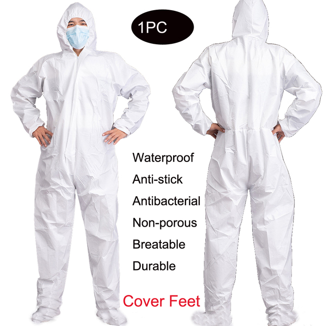 Traje de salto de protección de aislamiento sanitario desechable, ropa de seguridad para el trabajo, transpirable, a prueba de polvo, pintura de pulverización, traje general de trabajo