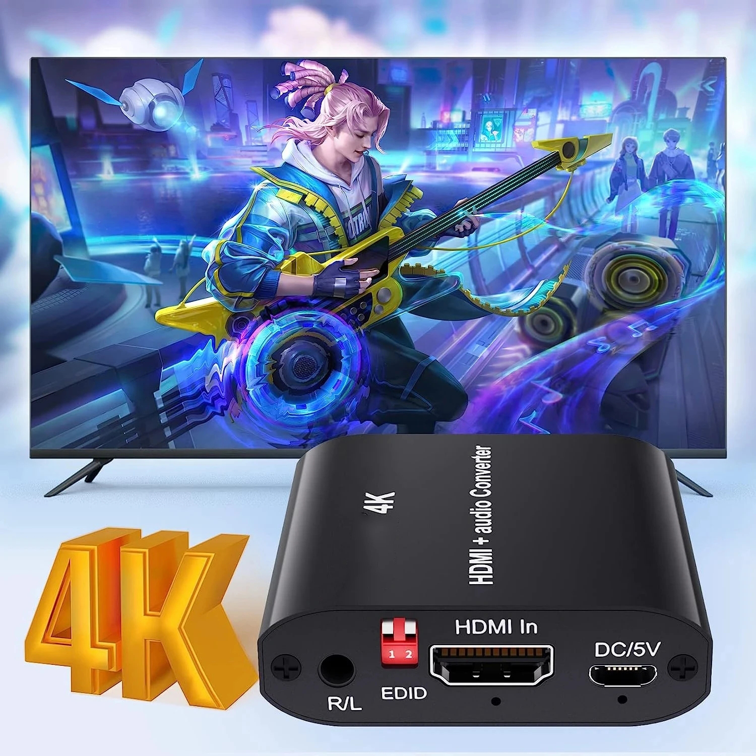 4K Hdmi Audio-Extractor Splitter Met Toslink Coaxiale Audio Uit 4K 30Hz Hdmi Naar Toslink Spdif Coaxiale Audio Converter Adapter
