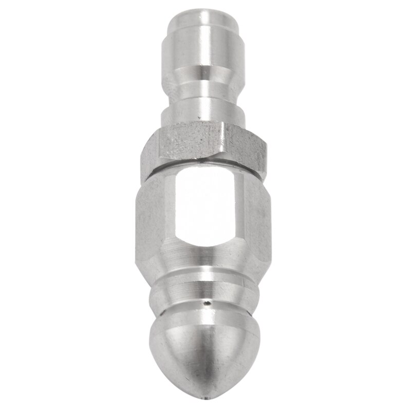 3 Pieces Sewer Jetter Nozzle Rotating Button Nose Sewer Jetting Nozzle Stainless Steel Fixed Sewer Nozzle