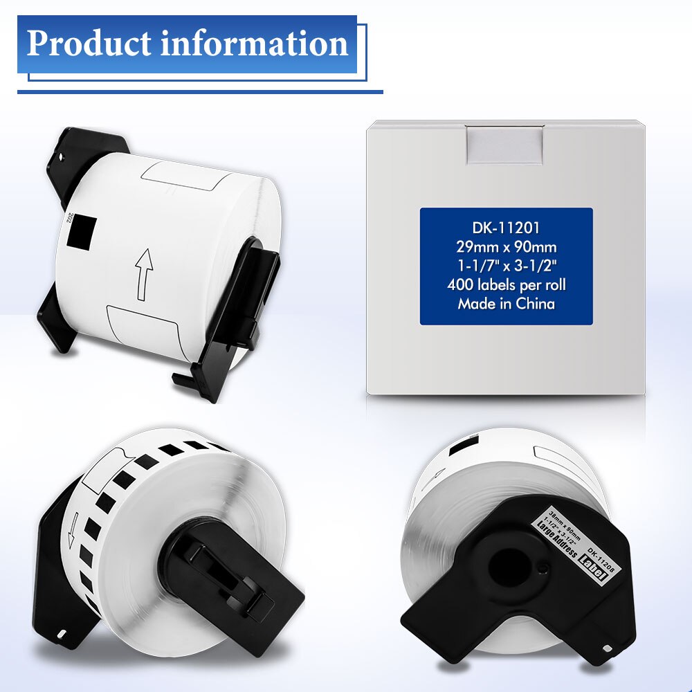 1 Roll for Brother DK-11241 DK-22205 DK-11209 DK-11208 DK-11202 DK-22210 DK-11204 DK-11201 Roll Paper