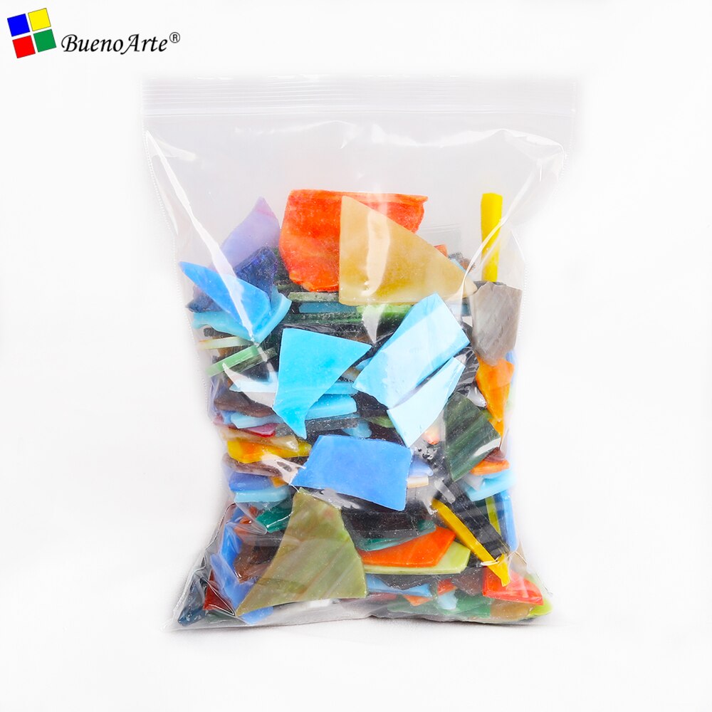 900gram Stained Glass Scraps DIY craft Tiffany glass