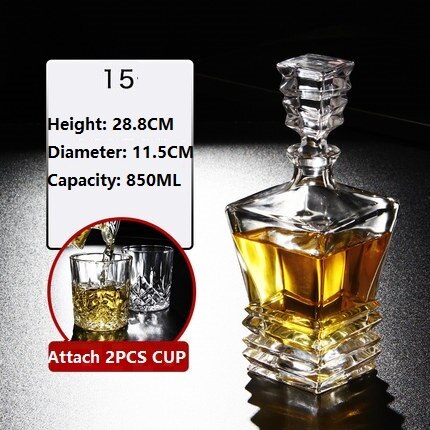 Russland Wodka Karaffe Whiskey Flasche Kristall Glas Wein Bahre Behälter Glasflasche Glas Tasse Heimat Bar Werkzeuge Dekoration: 15
