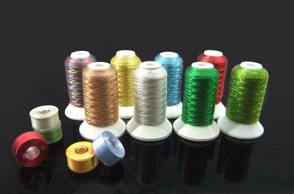 Simthread Metallic Embroidery Thread Christmas Colors For Brother/Babylock/Janome/Singer/Pfaff/Husqvaran/Bernina