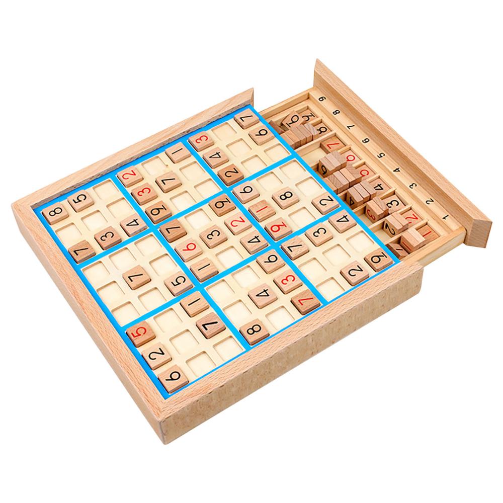 Kinderen Sudoku Schaken Beuken Internationale Checkers Vouwen Spel Tafel Speelgoed Leren & Onderwijs Puzzel Speelgoed: Blauw