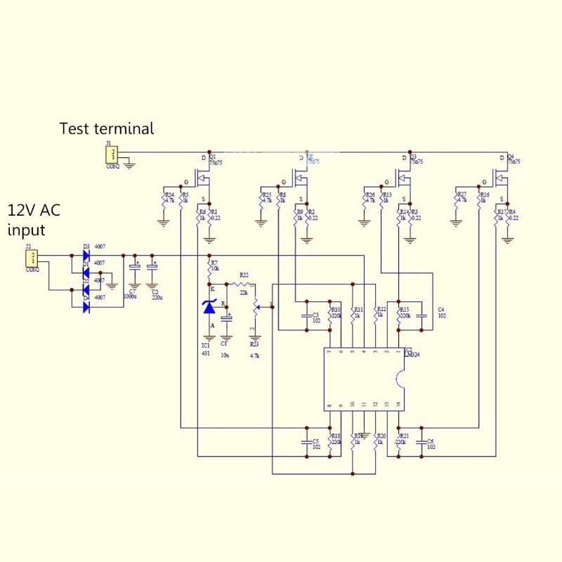 150W 10A Constant Current Electronic Load Tester Battery Discharge Capacity Test 35ED