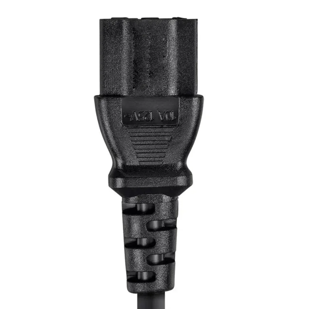 Power Extension Cable 3-Prong AC Power Cord IEC 60320 C14 to IEC 60320 C13 to C14 Power Cord for PDU UPS Computer TV Projector