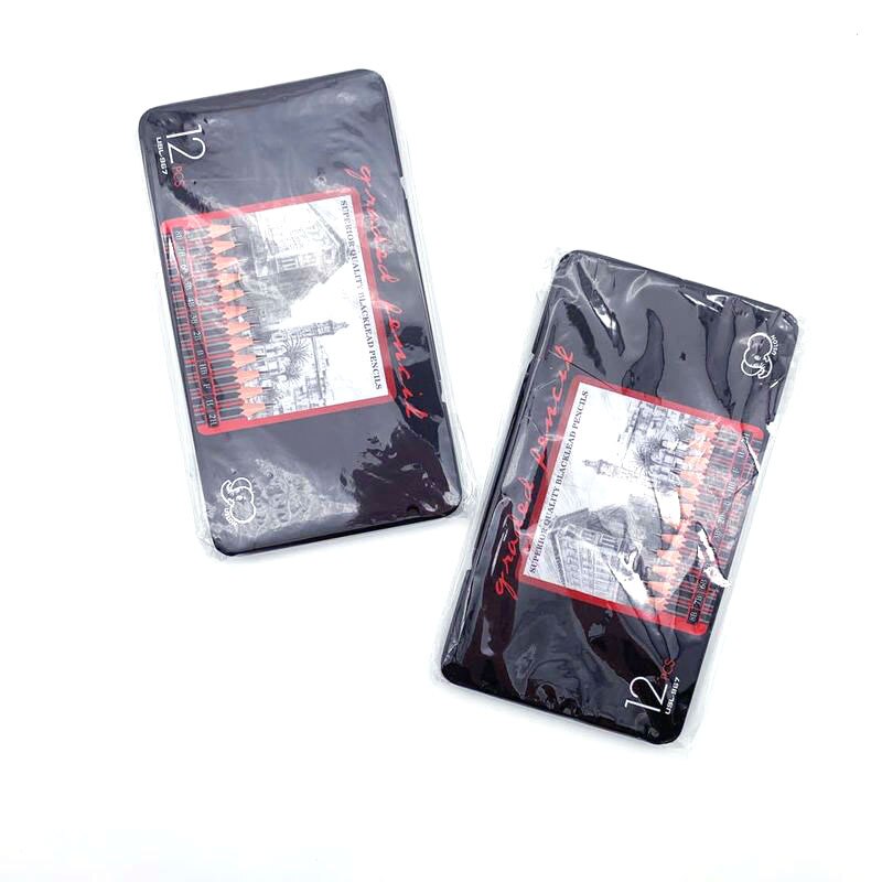 12 PCS/LOT Drawing Pencils Set 2H-8B Graphite Pencils Wooden Lead Pencils Set for Writing School Art Supplies Stationery