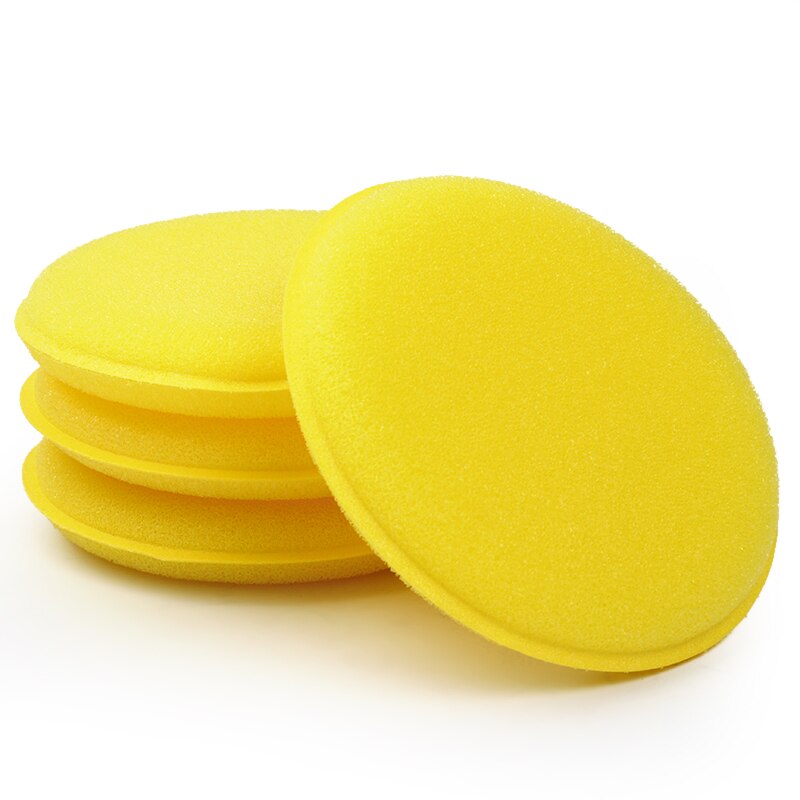 LEEPEE 12 pcs/set Car Wax Sponge Applicator Pads Tyre Dressing Foam Yellow Anti-Scratch Car Care Car Cleaning Tool