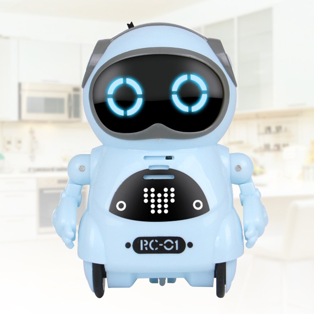 Intelligente Mini Rc Robot Talking Sound Controle Walking Dansen Zingen Met Led Licht Voor Kinderen (Wit)