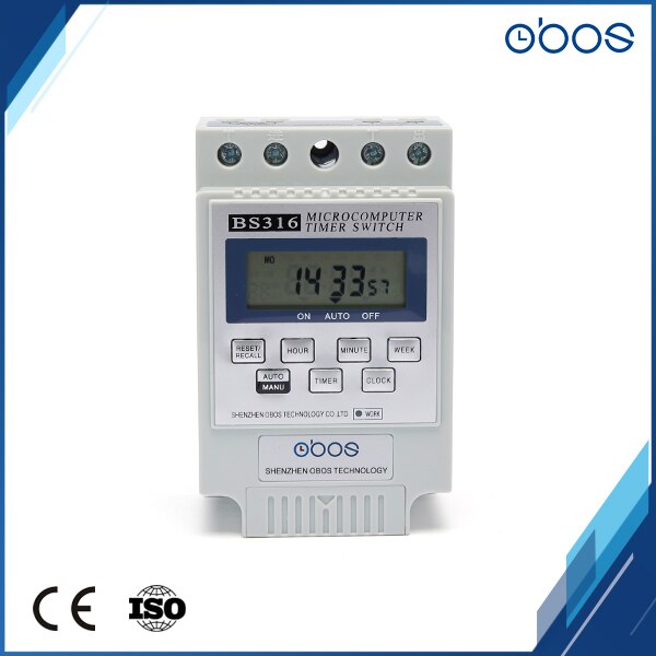 230v 240v 25a digital timer din tid timer digital med tider på/av tid inställd ringde 1m-168h per dag / veckovis drift video: 240v