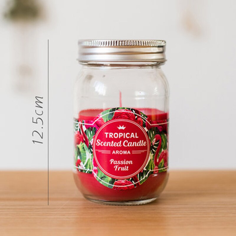 Anlage Glas Öl Kerze Aroma Romantische Kerze Rauchfreien Tasse Krug Party Wachs Geburtstag Duft Kerzen Startseite Dekoration QLB090: Hingabe Frucht groß