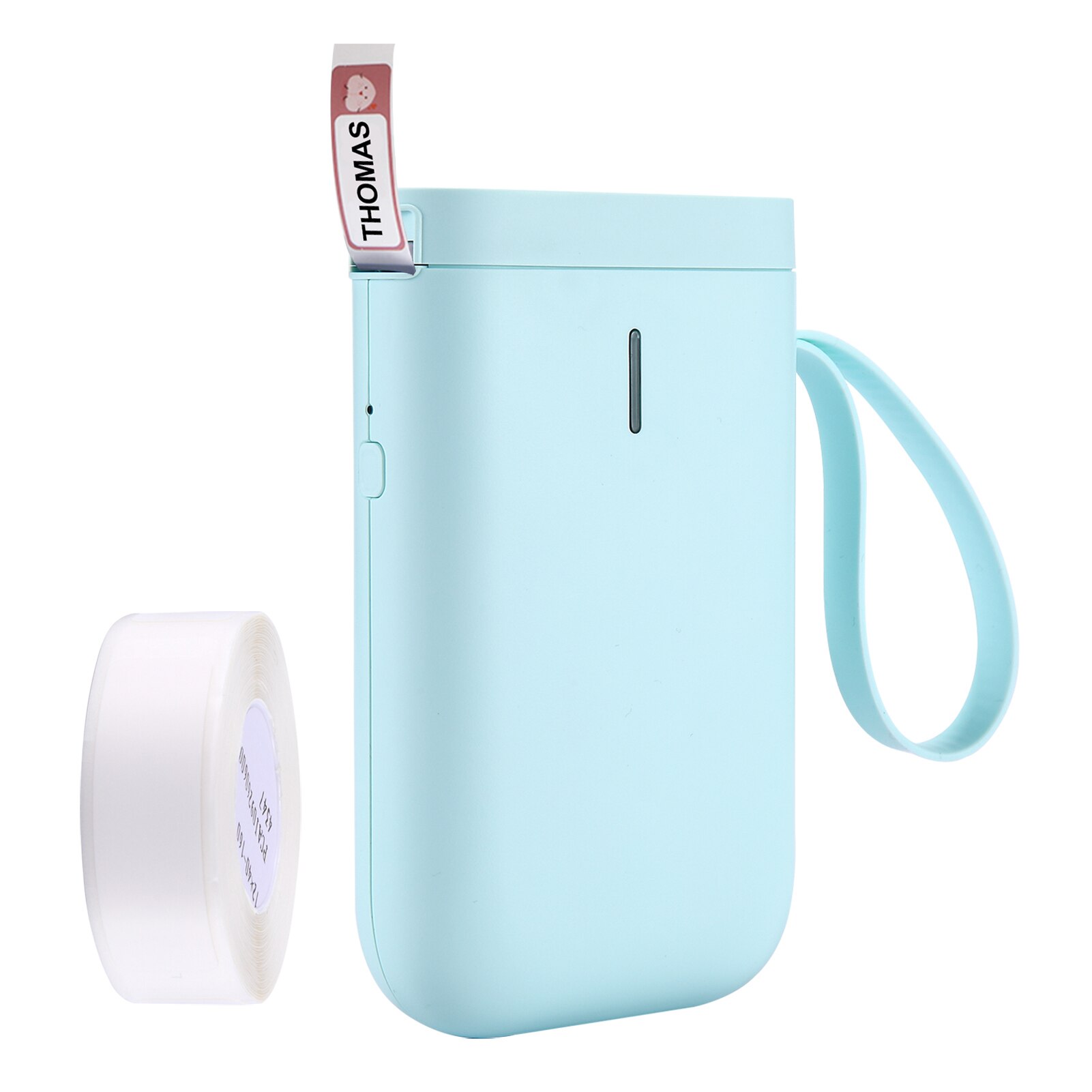 D11 Label Maker Machine Portable Thermal Label Printer Handheld Name Price Sticker Printer Pocket Size BT Wireless Connection: Green-1 Roll