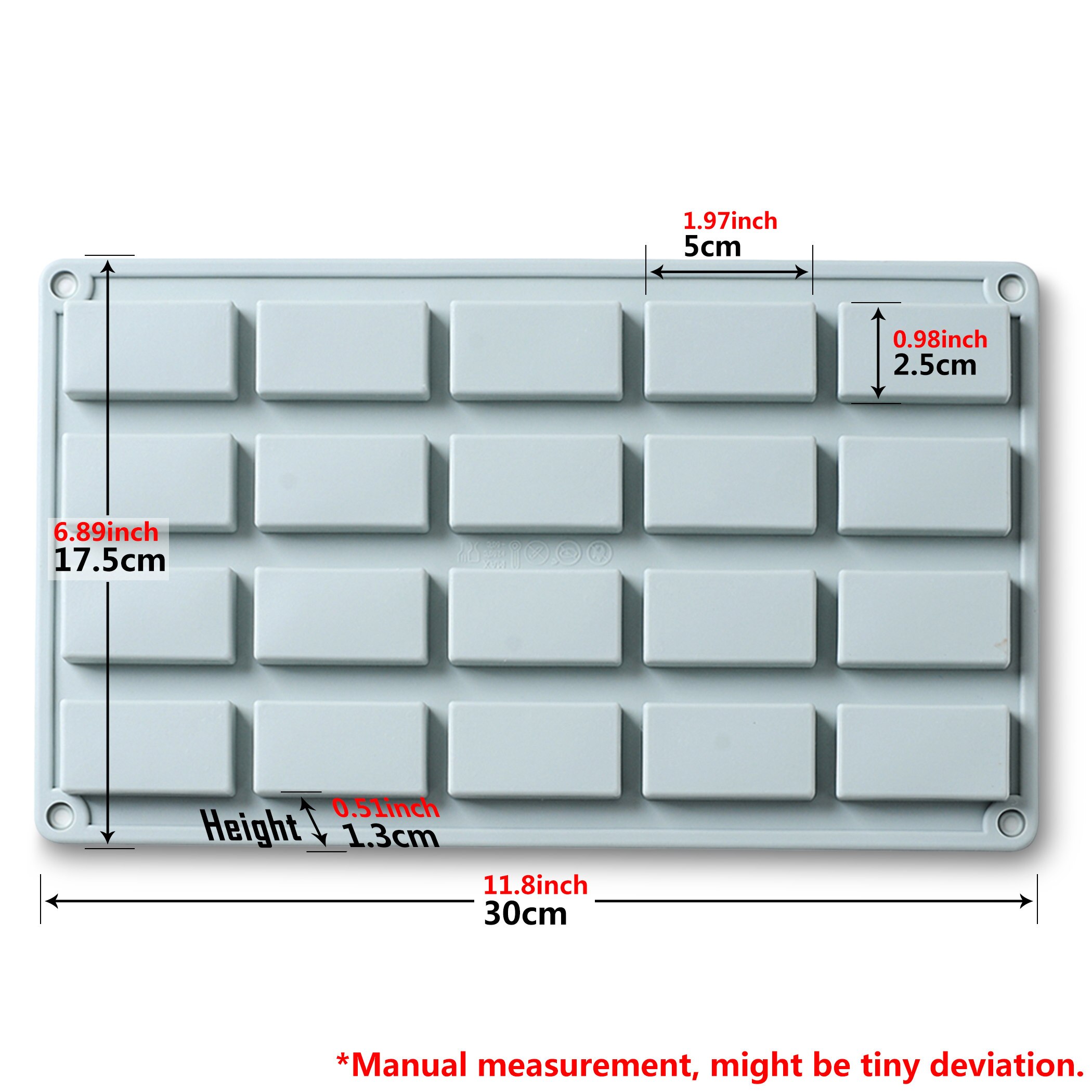 Food Grade Silicone Baking Mold Oven Chocolate Pudding Cookie Non-Stick Heat Resisting Ice Pastry Cake Mould Soap Tool: 188C01 Light Blue