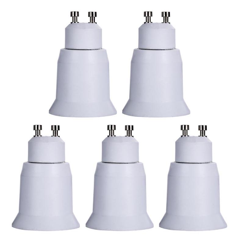5pcs/Lot GU10 to E27 Pocket LED Bulb Base Adapters Screw Light Lamp Bulb Holder Socket Converter Lamp Holder Converter