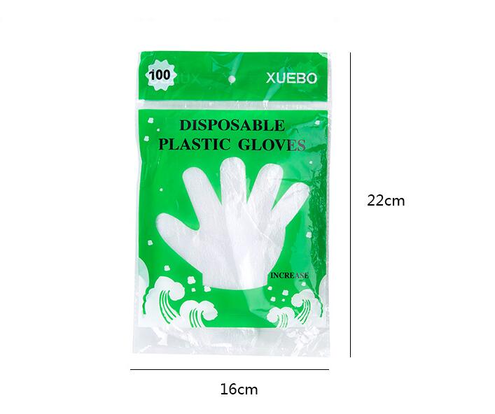 Wegwerp Handschoenen Eenmalige Plastic Handschoenen Restaurant Bbq Transparante Eco-vriendelijke Pe Handschoenen Keuken Tuin Accessoires 301-0790