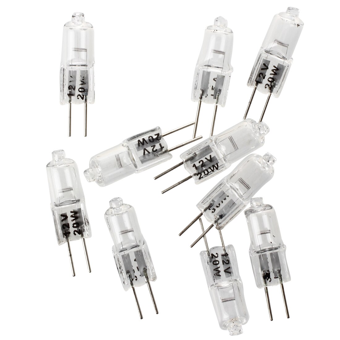 10 x JC G4 12V 20W clair halogène lampe ampoules