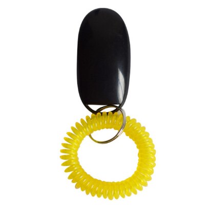 Bonzerpet-sifflet en plastique | Clicker d'entraînement de chien, en plastique chat, outil d'entraînement, Guide d'aide, sangle de poignet élastique, bouton sonore, 1 pièce: Black