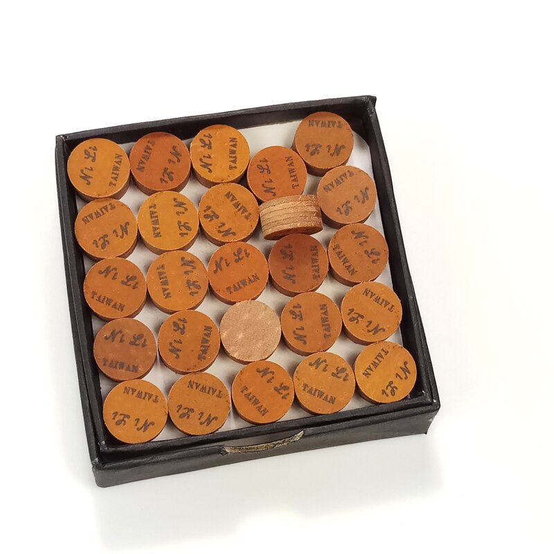 Xmlivet 14 MM tips 50 stks/partij Originele 6 lagen bruin NILI biljartkeu cue tips biljart accessoires voor HUIS CUES
