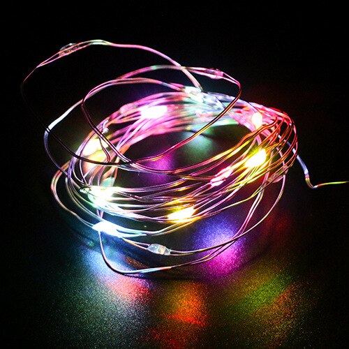 10 PCS Battery powered cork bottle light 2m LED light bar light birthday party wine bottle stopper light bar (Without battery): RGB / 2M 20LED
