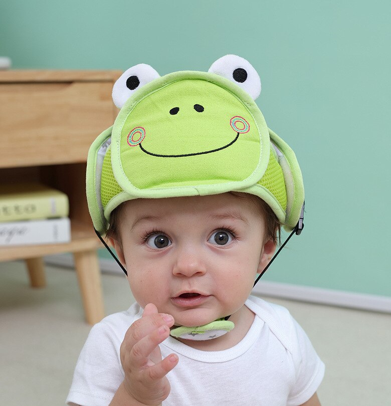 Imbaby baby hovedbeskyttelse hat pude baby lille barn anti-fald hat hoved beskyttelse børnesikkerhed hjelm pude til baby wallker: Frø