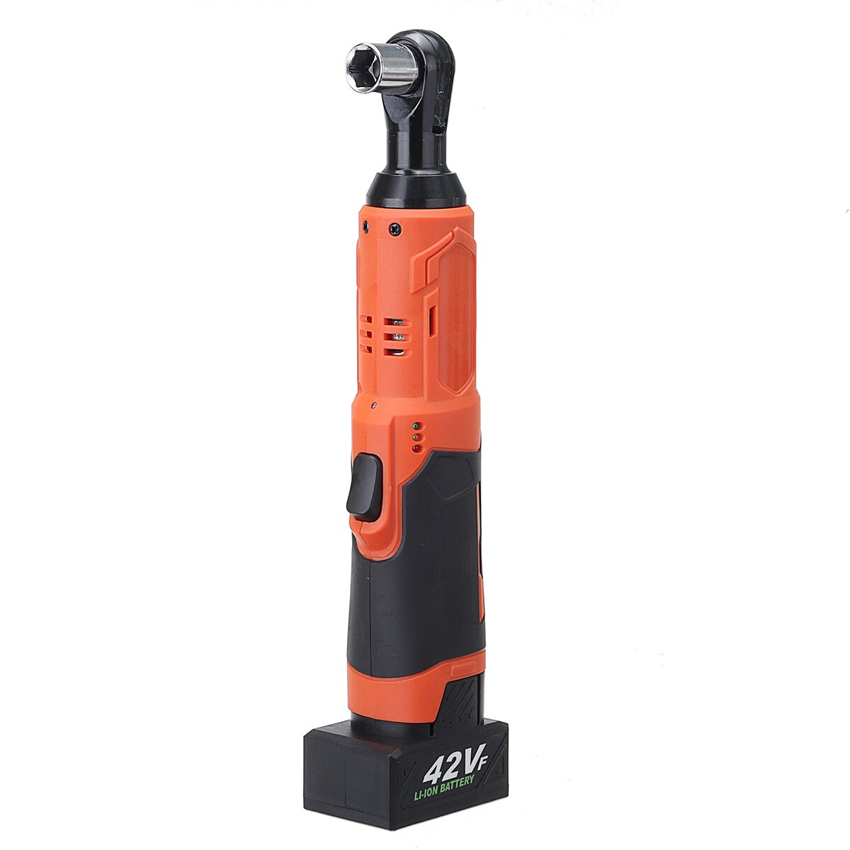 100Nm 42VF Cordless Electric Wrench 3/8 Ratchet Wrench to Removal Screw Nut Car Repair Tool 1x Li-Ion Battery Angle Screwdriver: Orange
