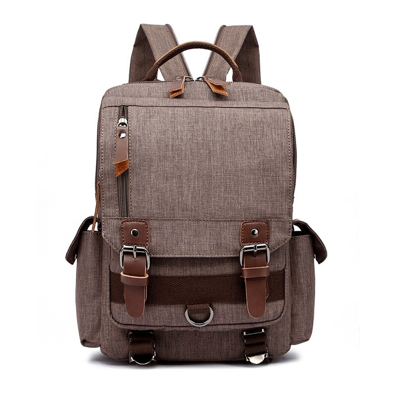 Mini Zaino Da Viaggio Uomini Donne Multifunzione Piccolo Impermeabile di Oxford del Sacchetto di Petto Vintage Casual di Scuola del Sacchetto di Spalla Crossbody B078: Backpack Khaki