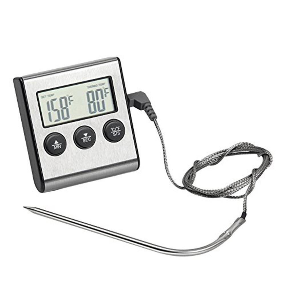 Food Thermometer Stainless Steel Oven Cooking Sensor Probe Thermometer ...