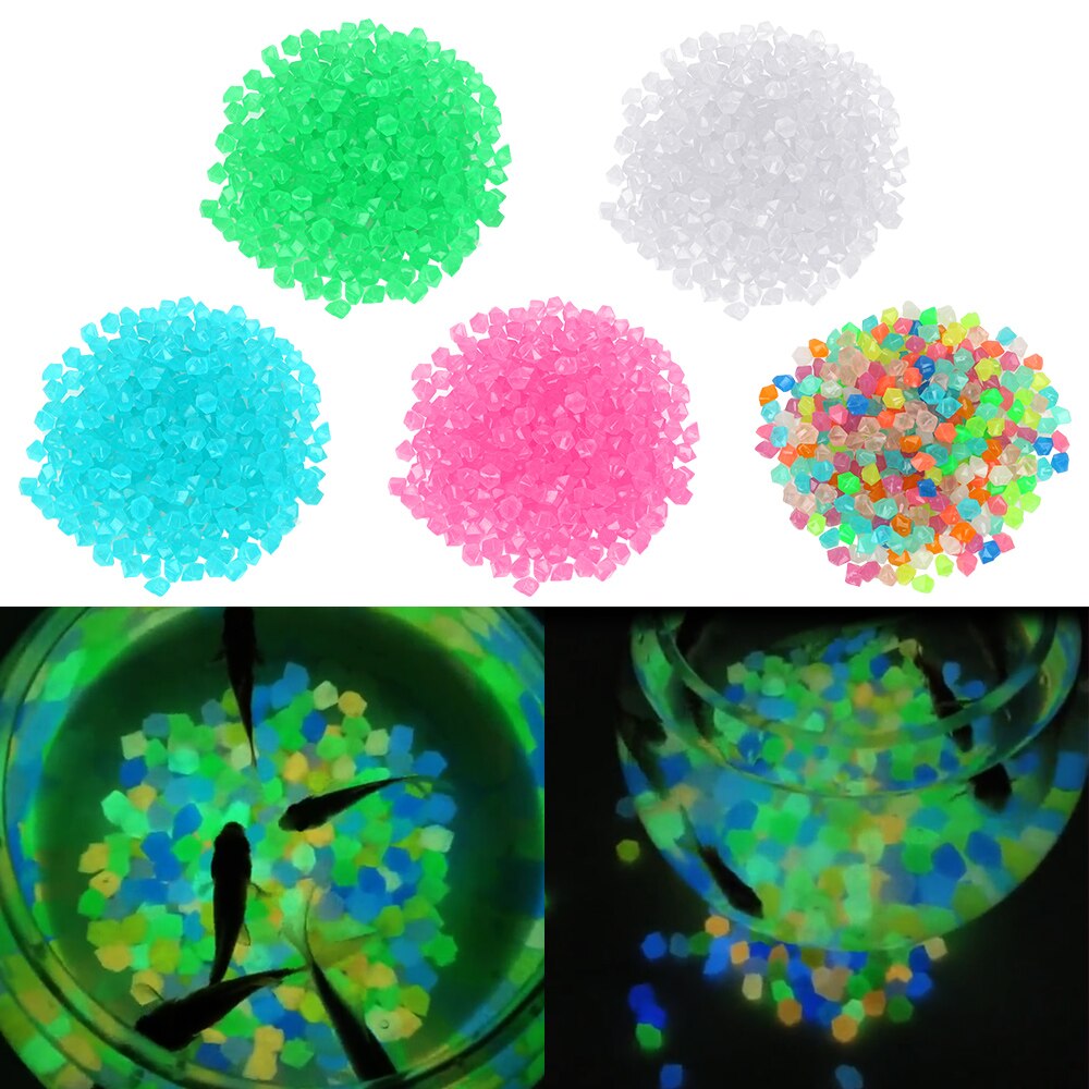 300 sztuka/paczka kamień świecący sztuczne brukowiec dekory domu dekoracje ogrodowe 14mm świecące kamyki żwir