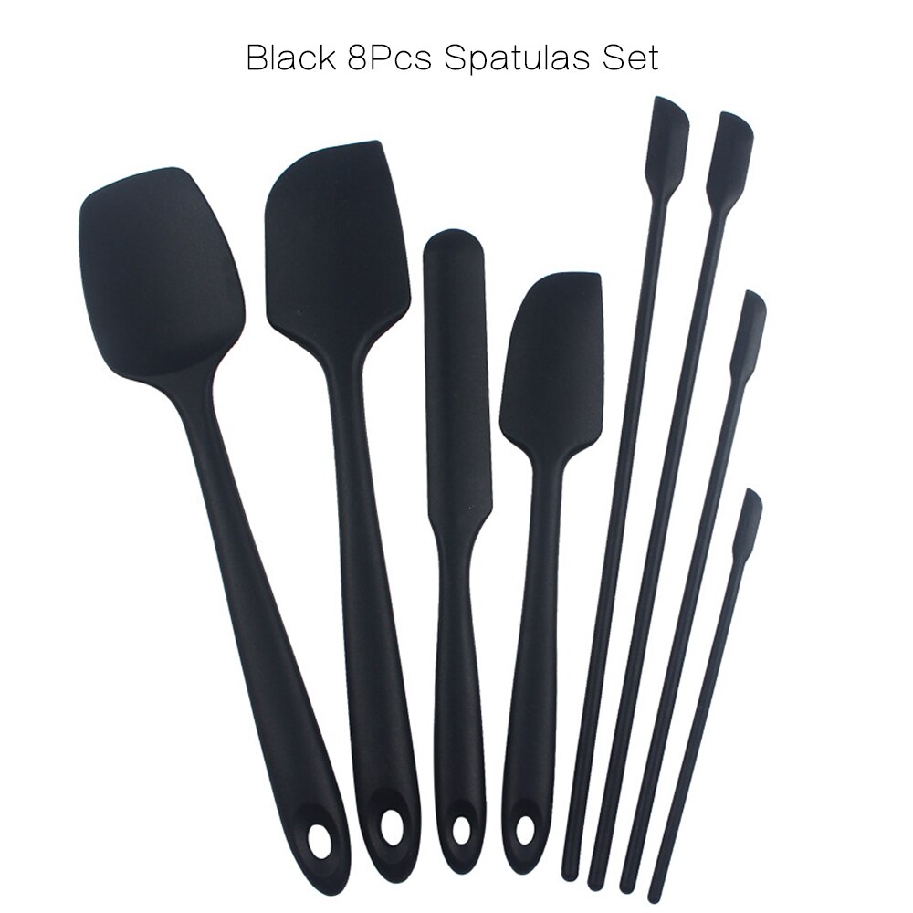 Kitchen Spatula Set BPA Free Silicone Scrapers Spoon Non-Stick Silica Cake BBQ Heat Resistant Cooking Utensils Baking Tools