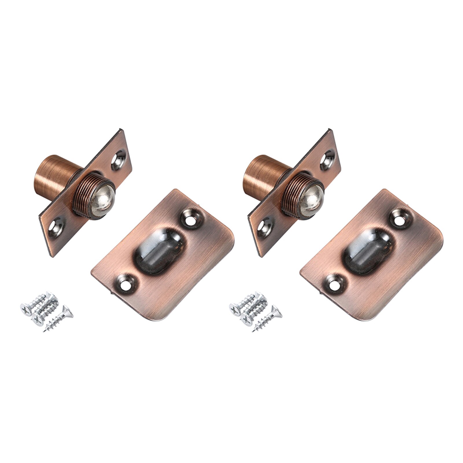 Kids Safety Universal Bathroom Home Furniture Hardware With Strike Plate Latches Closet Door Ball Catch Stainless Steel Doorstop