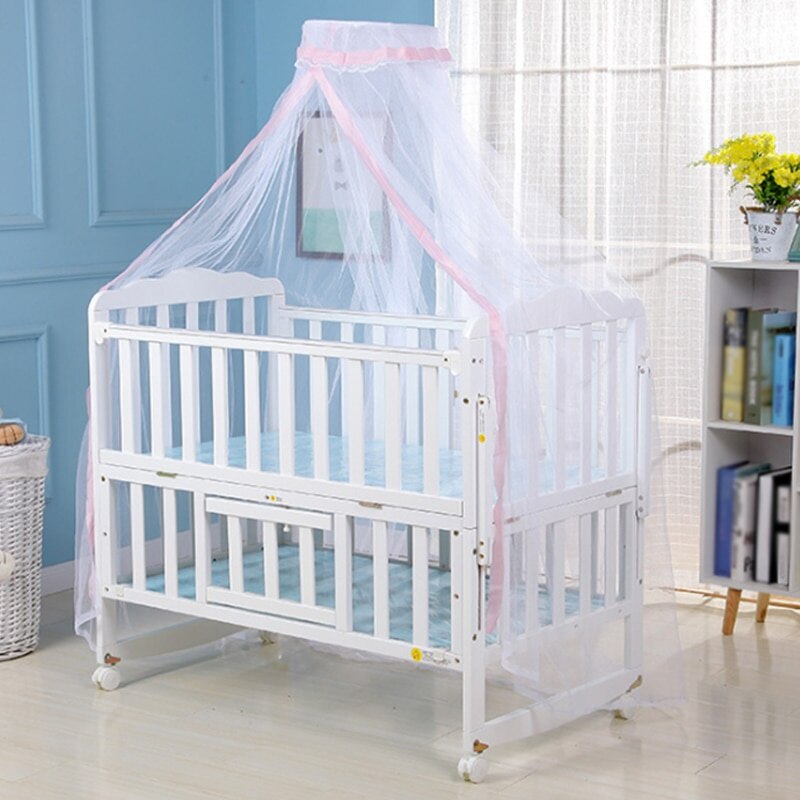 Solid Baby Bed Mosquito Net Breathable Insecticide Single-door Mosquito Net Summer Little Babies Protective Supplies