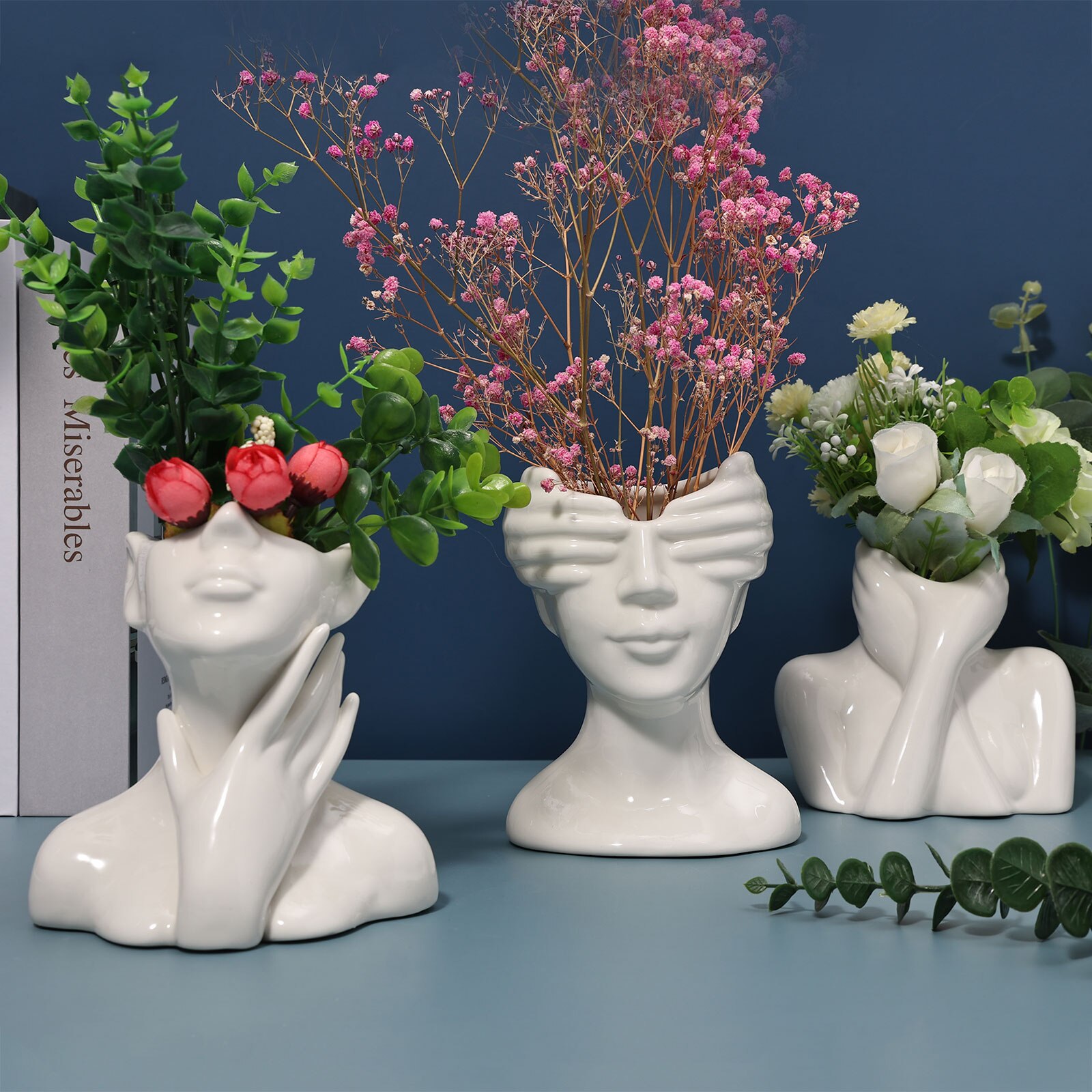 Körper Kunst Keramik Vasen Lustige Neuheit Blume Anordnung Dekorative Vase für Wohnzimmer Schlafzimmer Bauernhaus