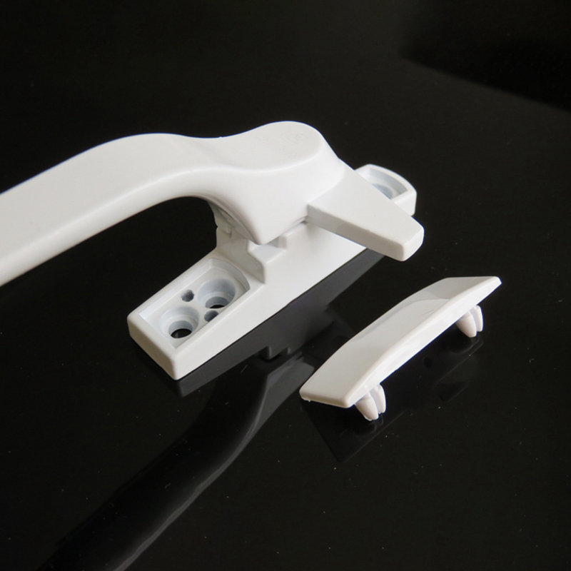 Förtjockat plastdörr och fönsterhandtag med lås för dubbelglas aluminiumlegering dörrhandtag fönsterhandtag spärr lok