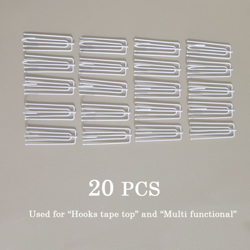 Asazal Vier Gaffel Vork Haken S Plastic Haak Voor Gordijnrails Accessoires Klem Tracks Tule Tape Clips Pin Gordijnen: WHITE