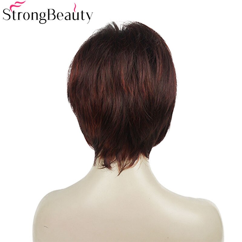 StrongBeauty Synthetic Wig Short Straight Wigs Women's Hair Natural Wig: 99B35R