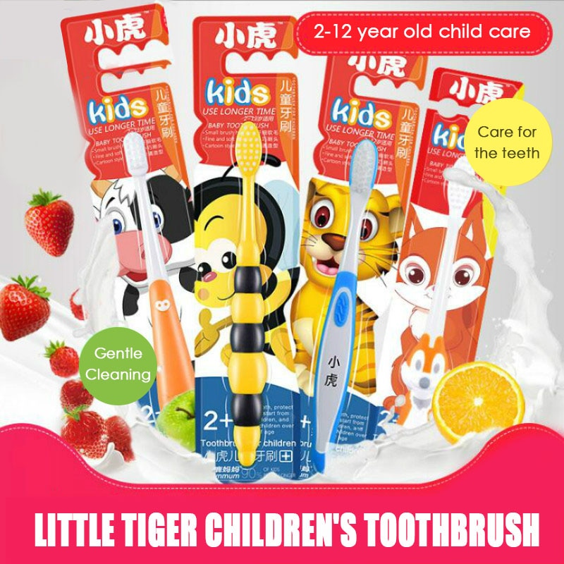 Cartoon Animal Soft Bristle Children's Toothbrush Care For The Gums While Cleaning The Teeth Kids Care TSLM1