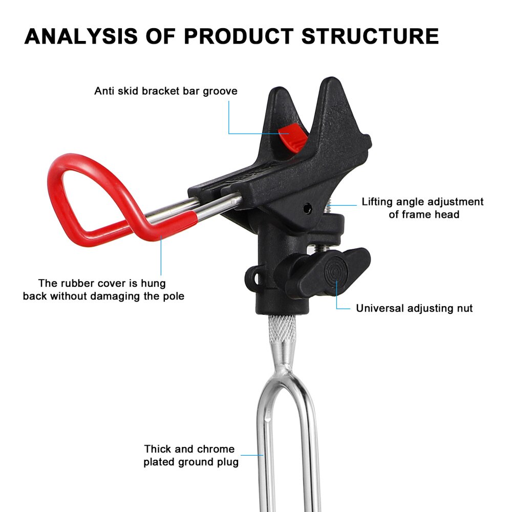 Fishing Rod Support Anti-slip Fishing Rod Ground Support Stand Fishing Supplies