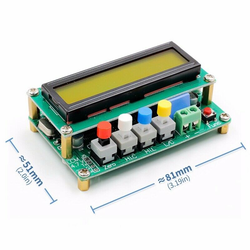 LC100-A digital lcd alta precisão indutância capacitância l/c medidor capacitor instrumentos de teste + clipe de teste