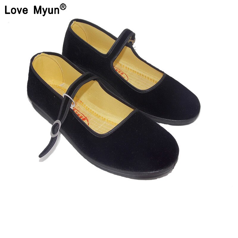 Women Mary Janes Flats Spring Loafers Ladies Buckle Strap Black Casual Fabric Mother Shoes Female Comfort Breathable Footwear 89