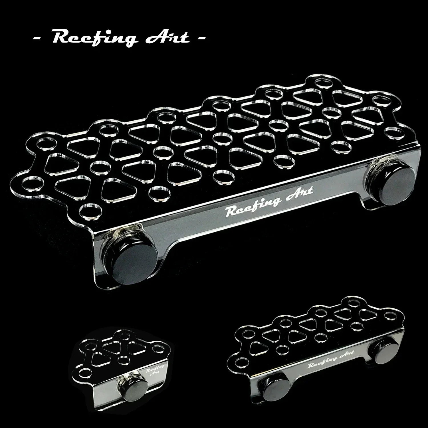 Reefing Art-Soporte de acrílico supertransparente para acuario, estante magnético para tapones de Coral Frag, para pecera de 15 - 20MM de espesor de vidrio