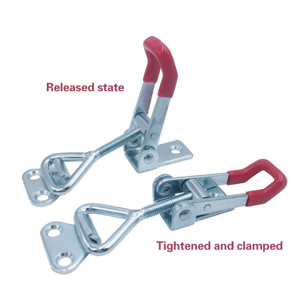 198Lbs 150KG Adjustable Toolbox Case Metal Toggle Latch Catch Clasp Quick Release Clamp Anti-Slip Push Pull Clamp Tools