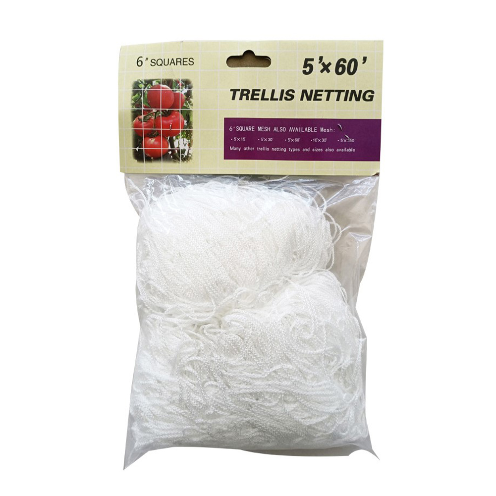 Plant Trellis Netting Heavy-Duty Polyester Plant Support Vine Climbing Hydroponics Garden Net Accessories Multi Use: 4x60FT
