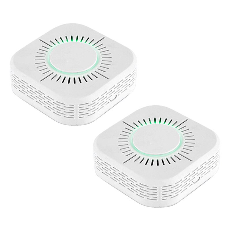 Tuya – détecteur de fumée alarme incendie, WiFi, Protection incendie, combinaison de maison de fumée, système de sécurité, pompiers, Smartlife: 2pcs