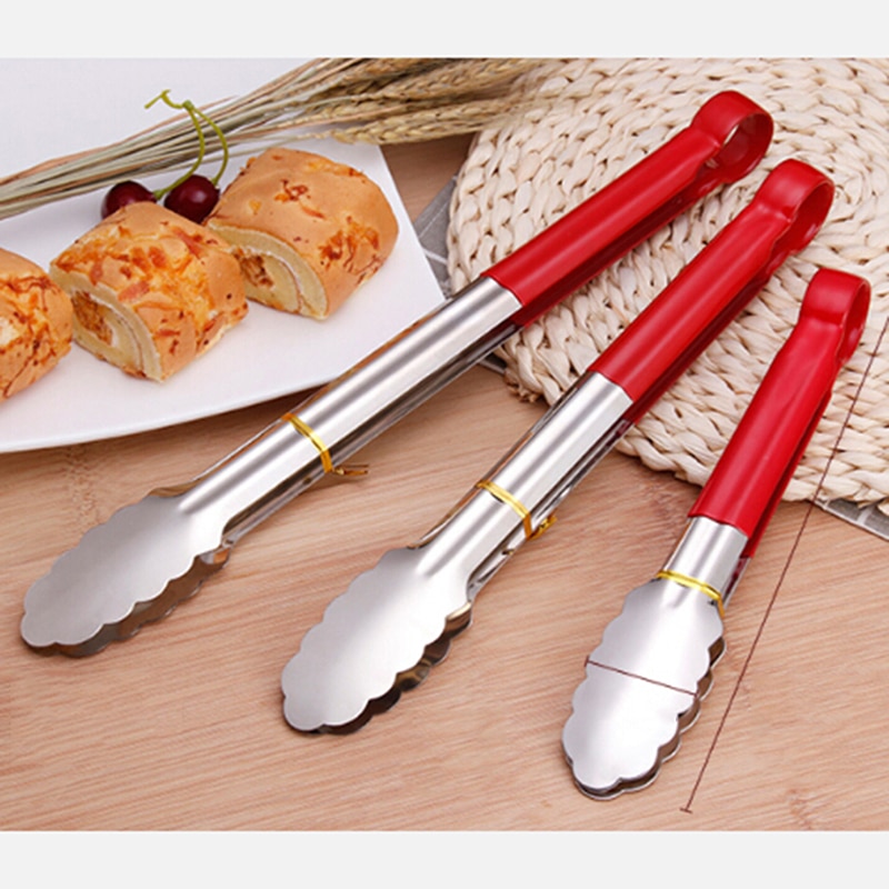 Stainless Steel Food Clip Snack Fryer Buffet Serving Tongs France Frying Kitchen Food Tongs